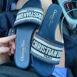 COPY - Christian Dior slides Navy Size 8